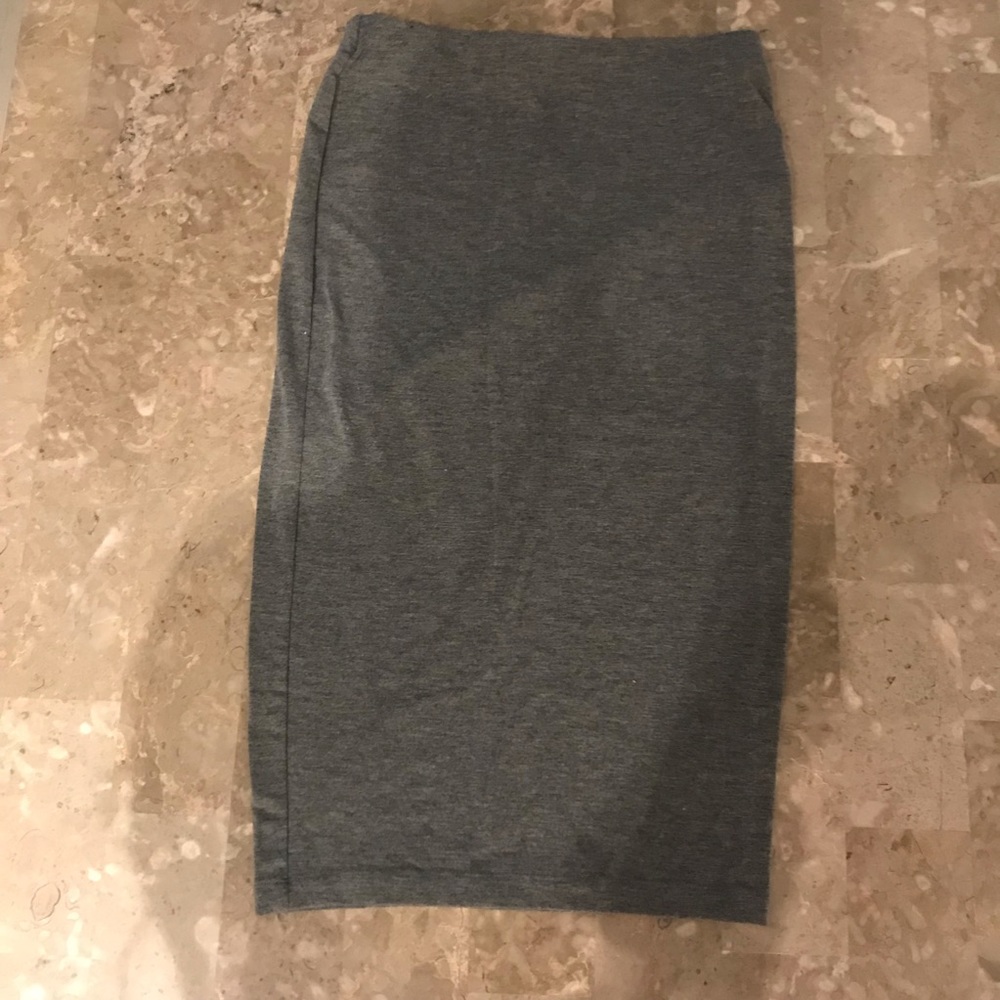 Grey Pencil Skirt
